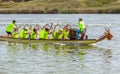 Odessa, Ukraine - June 2, 2019: Dragon Boat Racing during Dragon Boat Festival, DragBoat Racing is popular traditional Chinese Royalty Free Stock Photo