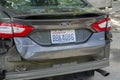 Odessa, Ukraine - June 17, 2020: Ford Fusion car with a damaged rear end