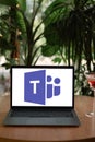 Odessa, Ukraine - June 14, 2023: Laptop computer with logo of Microsoft Teams on screen, a unified communication and Royalty Free Stock Photo