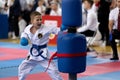 ODESSA, UKRAINE - JUNE 3, 22023: Participants in karate competition among children. Many children participate in martial arts