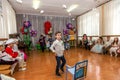 Odessa, Ukraine - March 4, 2016: children`s music groups singing