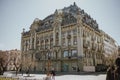 Odessa, Ukraine - March 15, 2023: . Deribasovskaya Hotel, Bolshaya Moskovskaya, on Derybasivska street on summer day. Building of