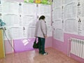 Odessa, Ukraine - 31 March 2019: place for people of voting voters in the national political elections in Ukraine. Ballot box for