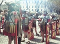 Odessa, Ukraine - March 2018 Roman legion empire soldiers old armor Royalty Free Stock Photo