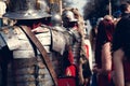 Odessa, Ukraine - March 2018 Roman legion empire soldiers old armor Royalty Free Stock Photo