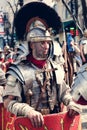 Odessa, Ukraine - March 2018 Roman legion empire soldiers old armor Royalty Free Stock Photo