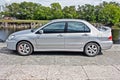 Odessa, Ukraine. May 4, 2014. Mitsubishi Lancer in the port. Side view