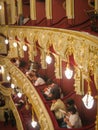 Odessa, Ukraine - May 14, 2010: Wonderful interiors and halls of Odessa Opera House before the performance