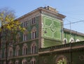 Odessa, Ukraine - 04 22 21: Mechnikov ONU Odessa National University old green classic building facade in bright sunny