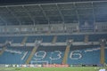 ODESSA, UKRAINE - November 03, 2016: Empty sector without spectators in the stadium during the UEFA Europa League match group sta