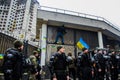 Protests of Ukrainian patriots near General Consulate of Russian Federation in Odessa against aggression of Russia