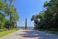Odessa, Ukraine. Panoramic view of the obelisk called ` monument to the unknown sailor` , symbol of the city.
