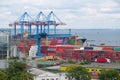 Containers at the port in Odessa, Ukraine