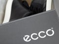 Odessa, Ukraine - September 25, 2018: Ecco brand logo printed on