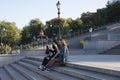 Girls on the Potemkin stairs in Odessa