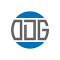 ODG letter logo design on white background. ODG creative initials circle logo concept. ODG letter design Royalty Free Stock Photo