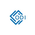 ODI letter logo design on white background. ODI creative circle letter logo concept Royalty Free Stock Photo