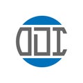 ODI letter logo design on white background. ODI creative initials circle logo concept. ODI letter design Royalty Free Stock Photo