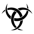 Odin horn paganism symbol icon black color vector illustration flat style image