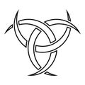 Odin horn paganism symbol icon black color vector illustration flat style image