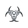 Odins horn symbol vector design