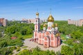 Aerial cityscape of Odintsovo, Moscow oblast, Russia