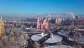 Odintsovo, Russia. Aerial winter cityscape