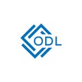 ODL letter logo design on white background. ODL creative circle letter logo concept. ODL letter design.ODL letter logo design on