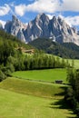 Odle-Geisler Dolomites massif Royalty Free Stock Photo