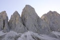 Autumn alpine landscape of Odle Group in the Dolomites.