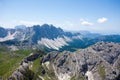 Odle group view, dolomites landscape