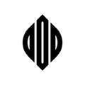 ODO circle letter logo design with circle and ellipse shape. ODO ellipse letters with typographic style. The three initials form a Royalty Free Stock Photo