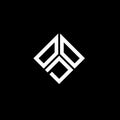 ODO letter logo design on black background. ODO creative initials letter logo concept. ODO letter design Royalty Free Stock Photo