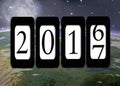 Odometer for New Year 2017 on planet Earth