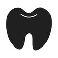 Odontology tooth healthcare medical and hospital pictogram silhouette style icon