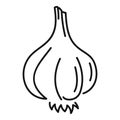 Odor garlic icon, outline style