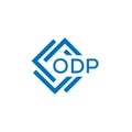 ODP letter logo design on white background. ODP creative circle letter logo concept Royalty Free Stock Photo