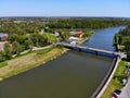 Odra river in Kedzierzyn-Kozle Royalty Free Stock Photo