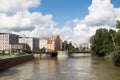 The Odra river in Wroclaw city in Poland