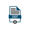 ODT document download file vector Royalty Free Stock Photo