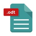 .odt file flat vector icon Royalty Free Stock Photo