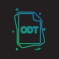 ODT file type icon design vector Royalty Free Stock Photo