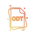 ODT file type icon design vector Royalty Free Stock Photo