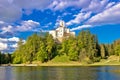 Odyllic lake hill castle of Trakoscan Royalty Free Stock Photo