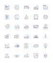 Odyssey line icons collection. Adventure, Mythology, Epic, Quest, Wanderlust, Hero, Mythical vector and linear