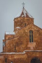 Odzun Church in Odzun village of the Lori Armenia. 5thÃ¢â¬â7th century. Odzun Church in winter. Armenian Apostolic Church Royalty Free Stock Photo