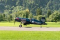 OE-EAS Chance Vought F4U-4 Corsair airplane in Mollis in Switzerland