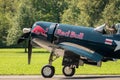 OE-EAS Chance Vought F4U-4 Corsair airplane in Mollis in Switzerland