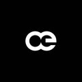 OE or EO abstract letter design. Logo design or icon design or monogram design.