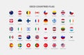 OECD countries flag icons collection Royalty Free Stock Photo